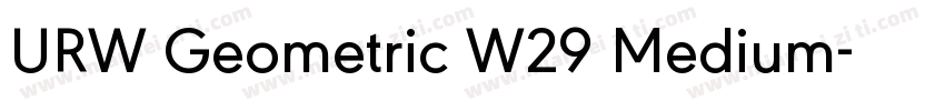 URW Geometric W29 Medium字体转换